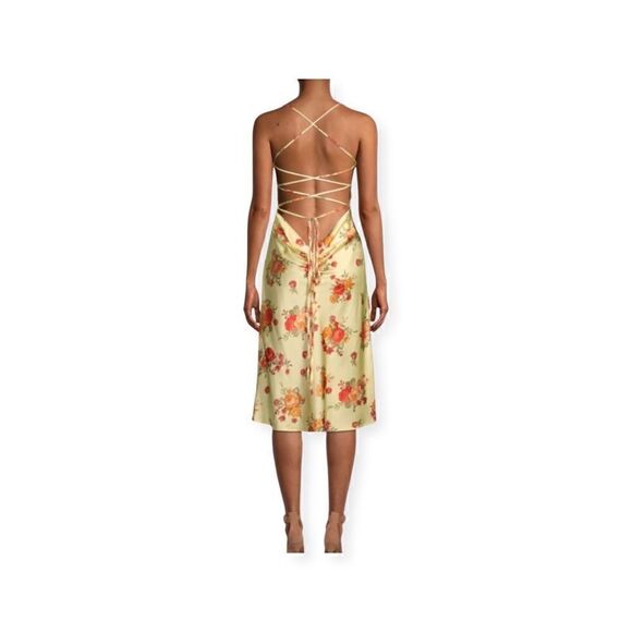 DANIELLE BERNSTEIN Floral Tie-Back Dress Size Small‎ - Picture 2 of 3